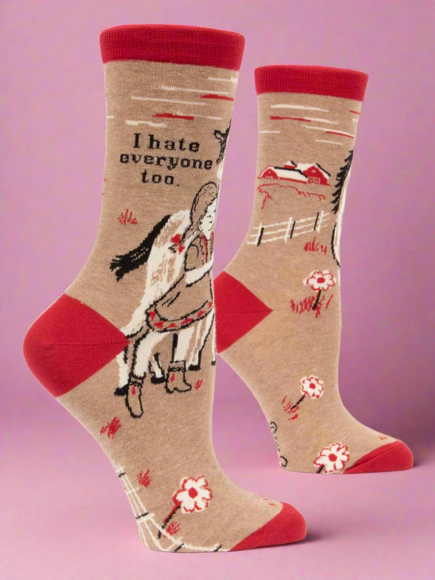 I Hate Everyone Too Crew Socks