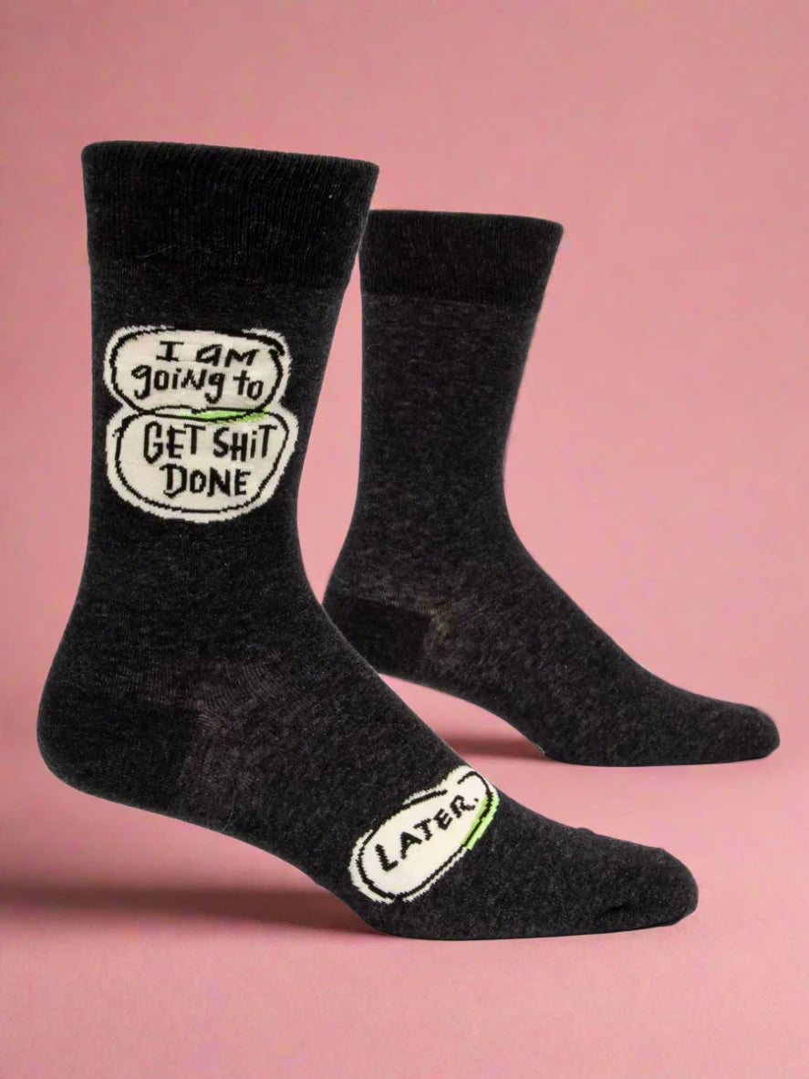 I Am Going To Get Shit Done Later Crew Socks