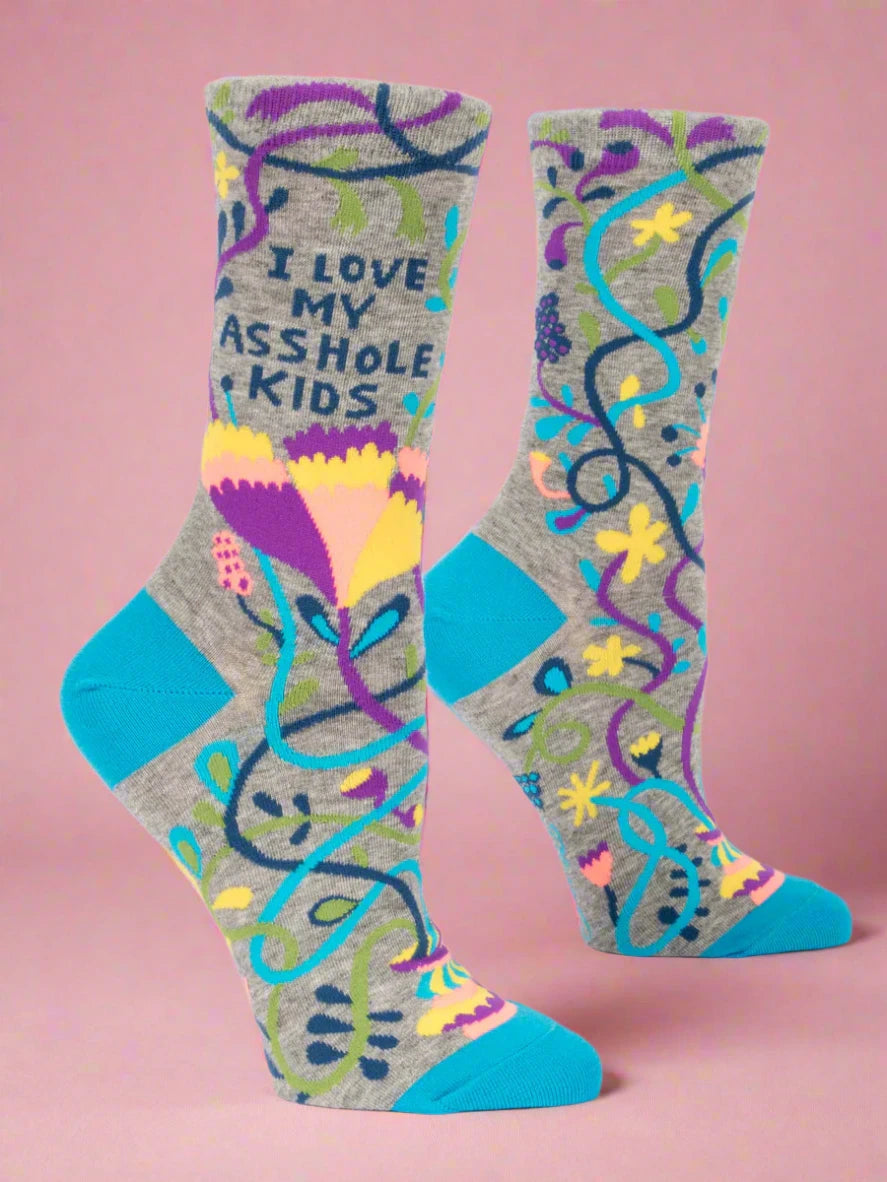 I Love My Asshole Kids Crew Socks