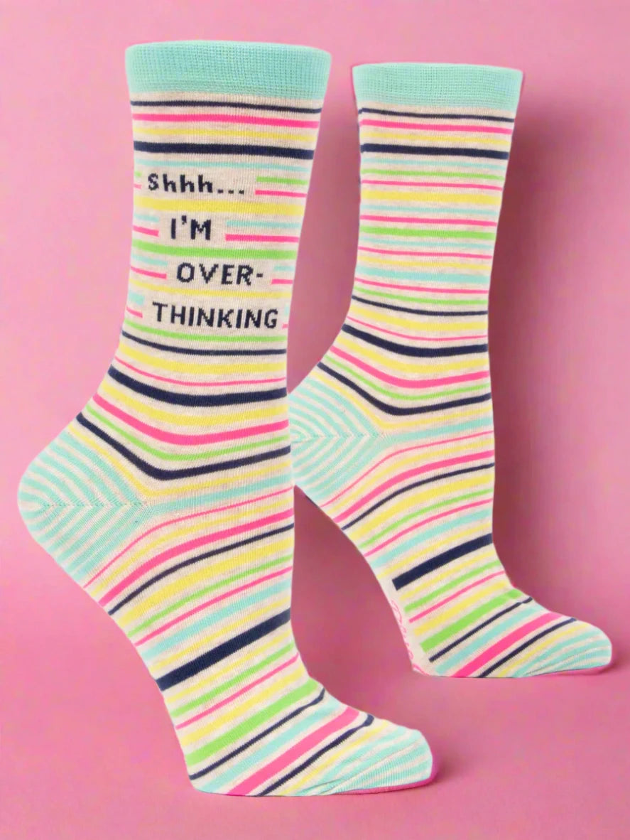Shhh I'm Overthinking Crew Socks