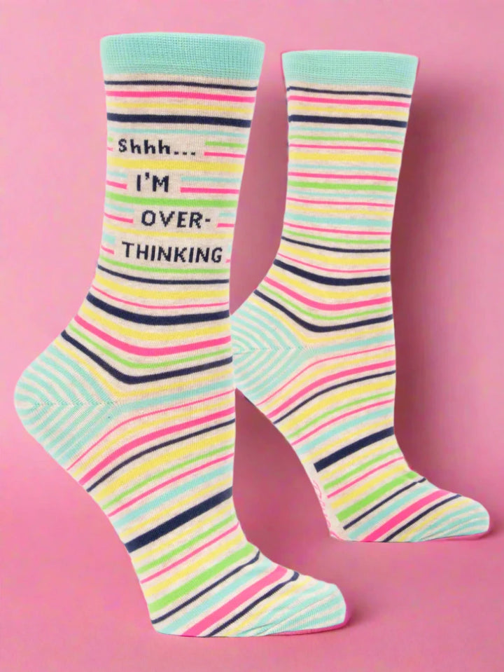 Shhh I'm Overthinking Crew Socks