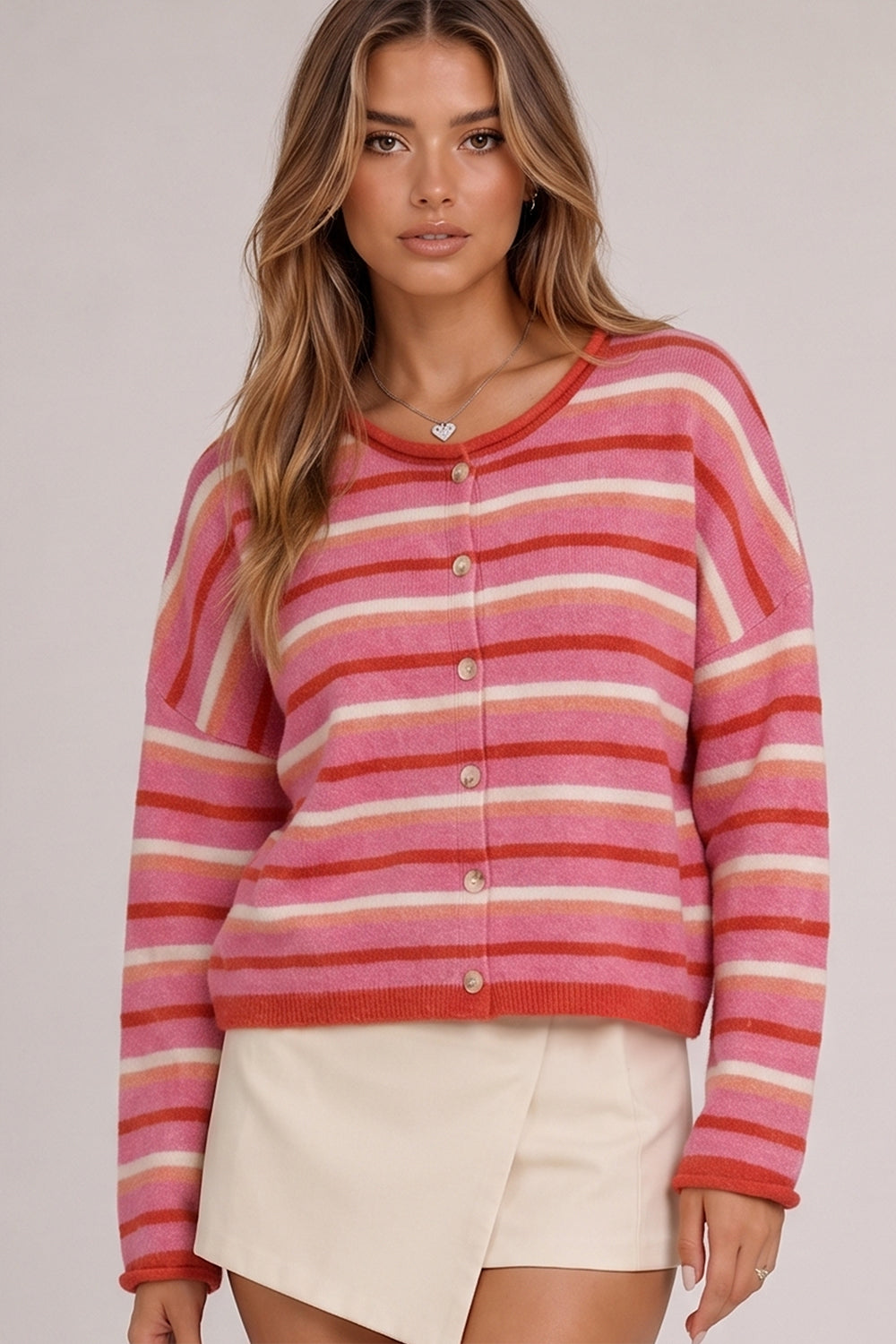 Peony Pink Charm Cardigan
