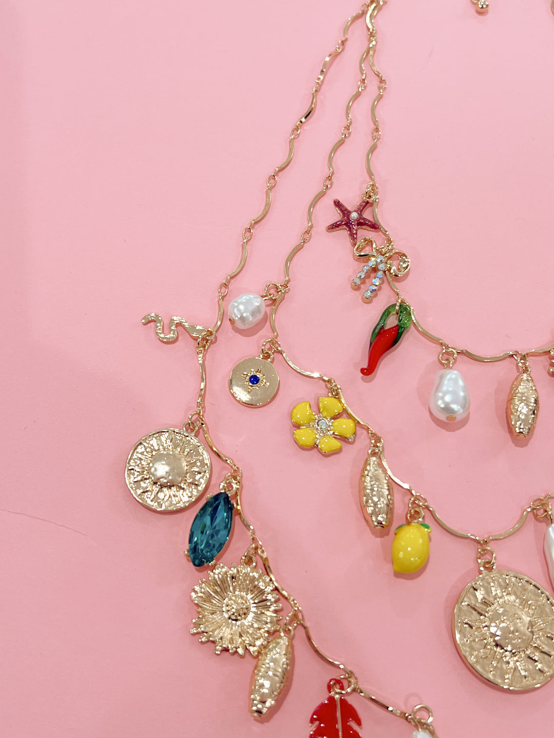 Summer Tropics Charm Necklace