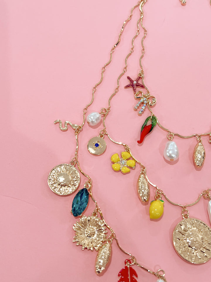 Summer Tropics Charm Necklace