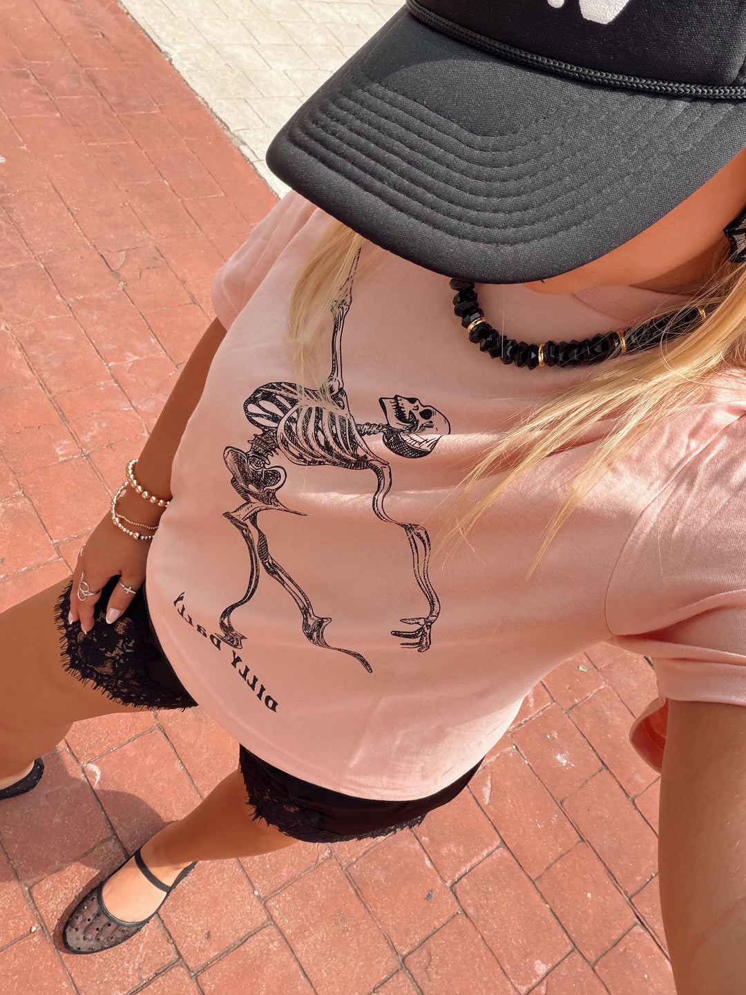 Dilly Dally Skeleton Tee