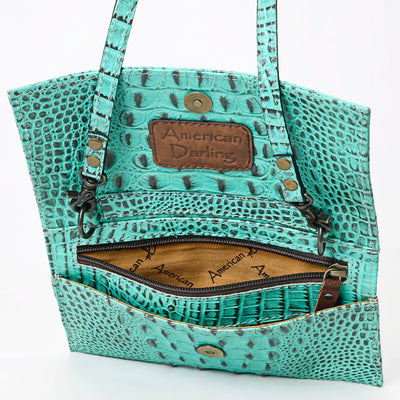 The Teal Croc Crossbody