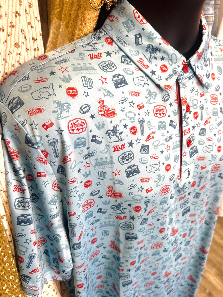 Everything's Bigger Men's Polo