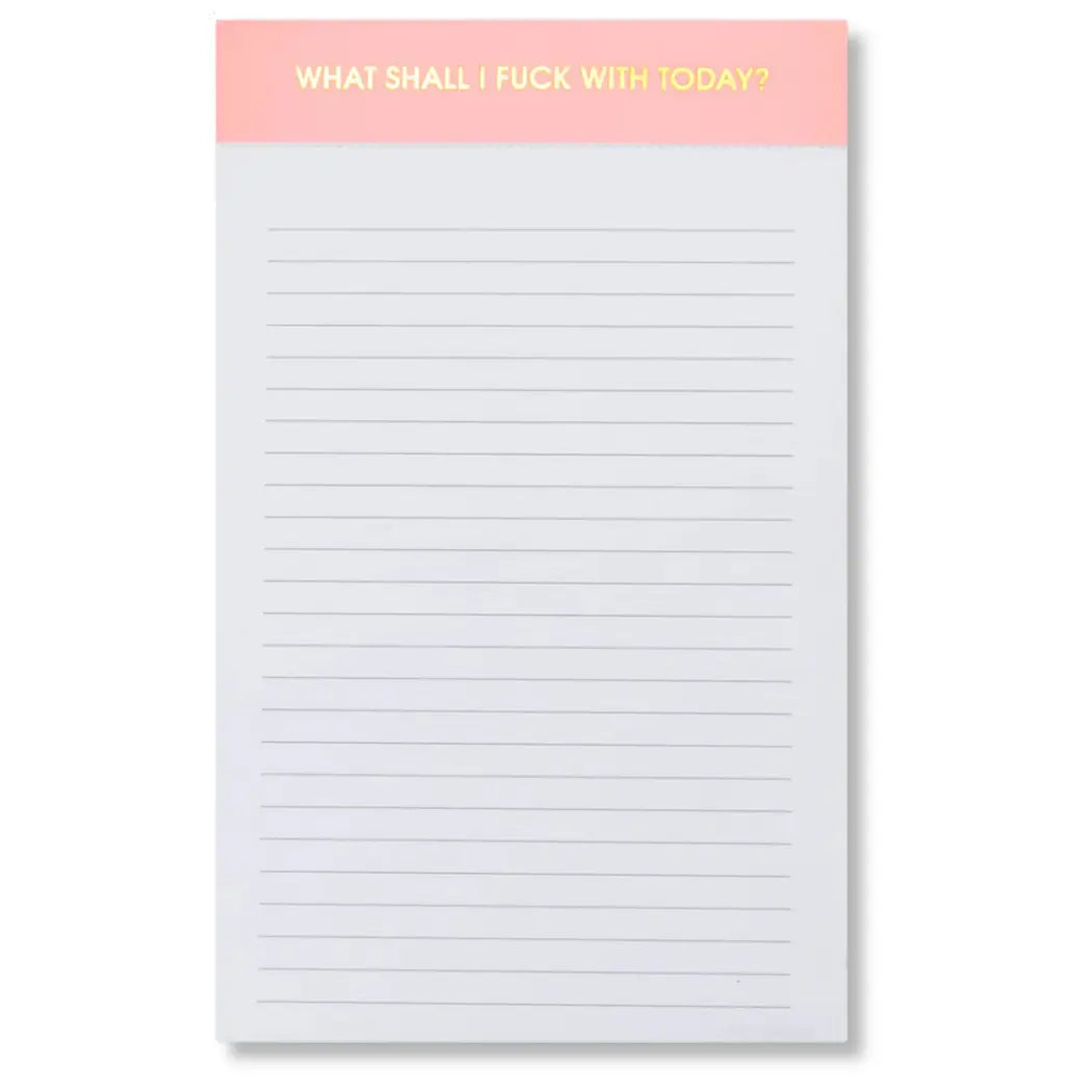What Shall I Fuck With Today Notepad