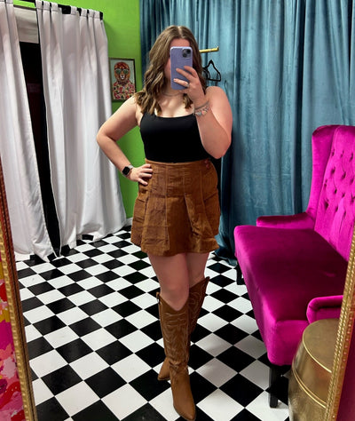 Step Into Fall Corduroy Skort