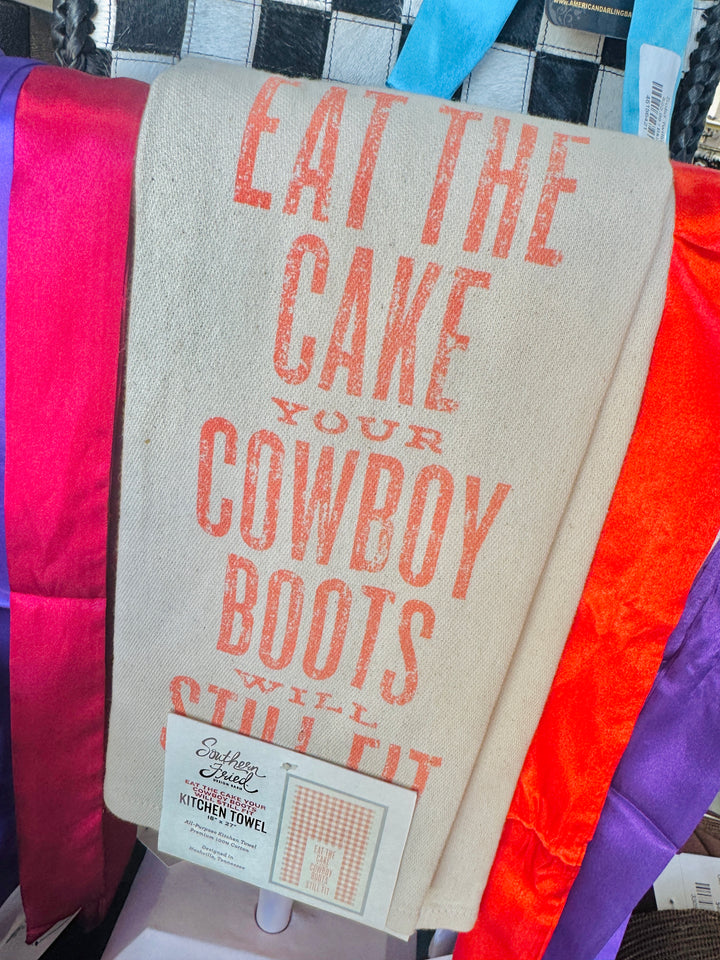 Eat The Cake Tea Towel