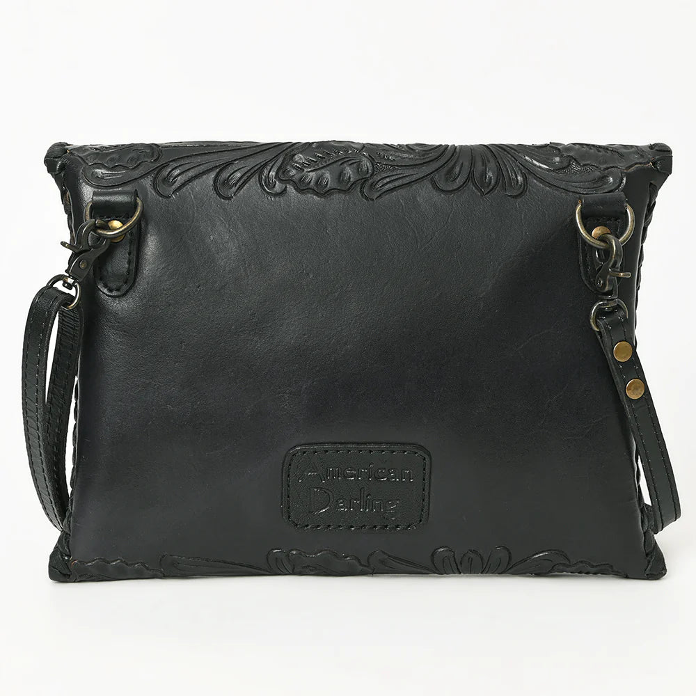 The Bianca Hand Tooled Leather Messenger Bag