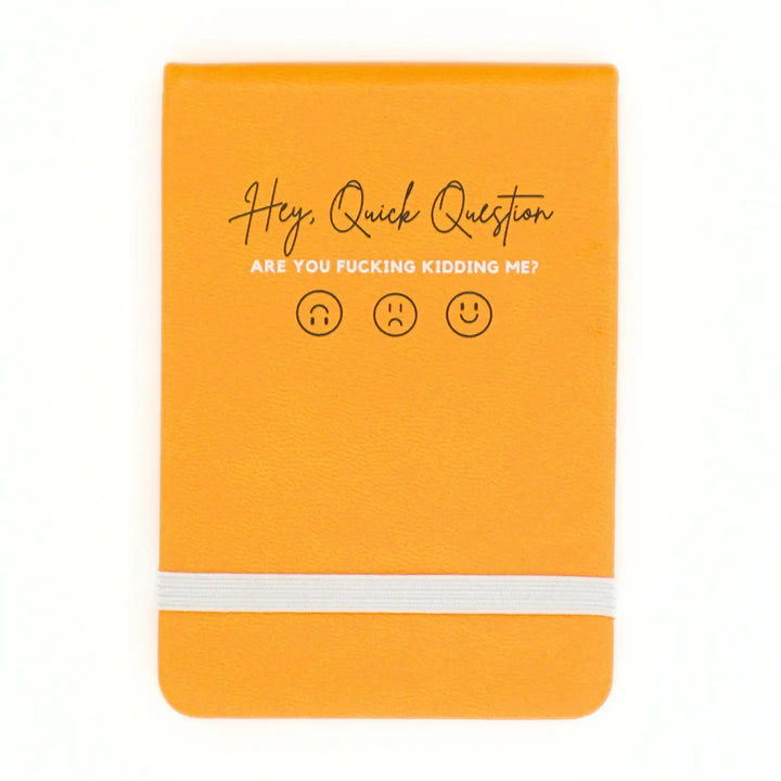 Hey Quick Question Leatherette Pocket Journal