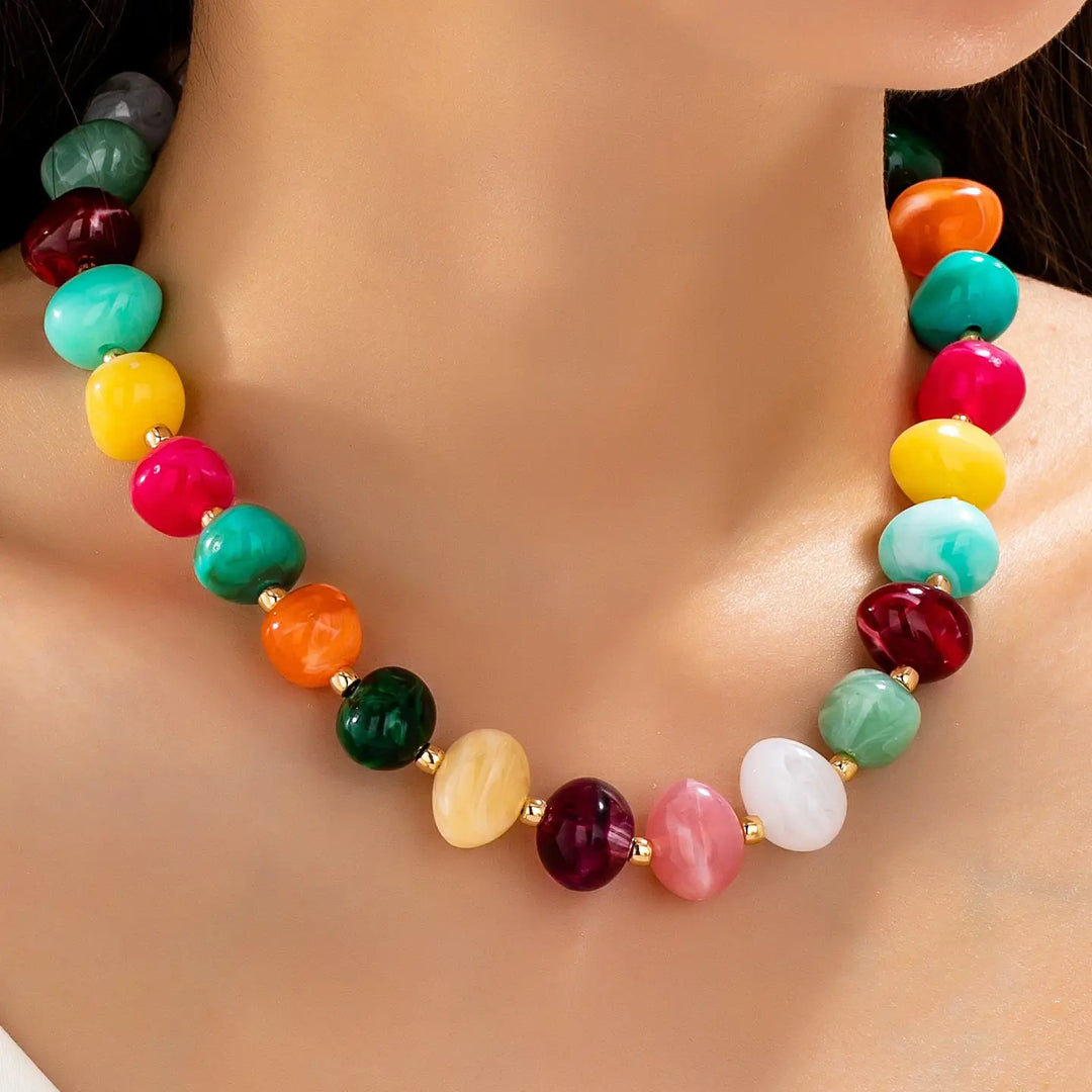 Stella Beaded Charm Necklace