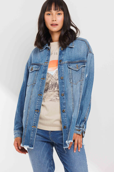 The Rory Denim Button Up Jacket