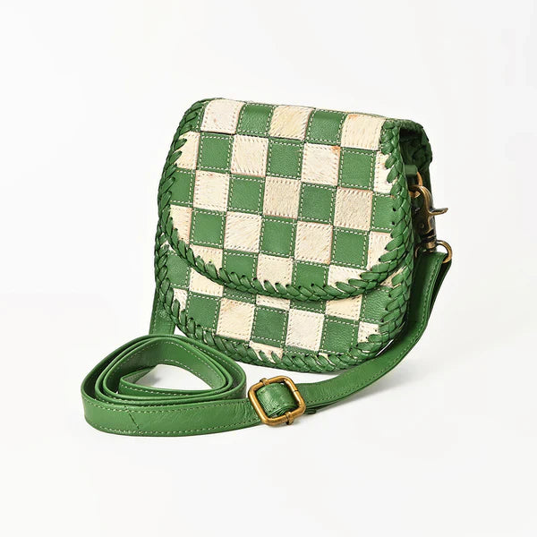 Verdant Rodeo Checkered Purse