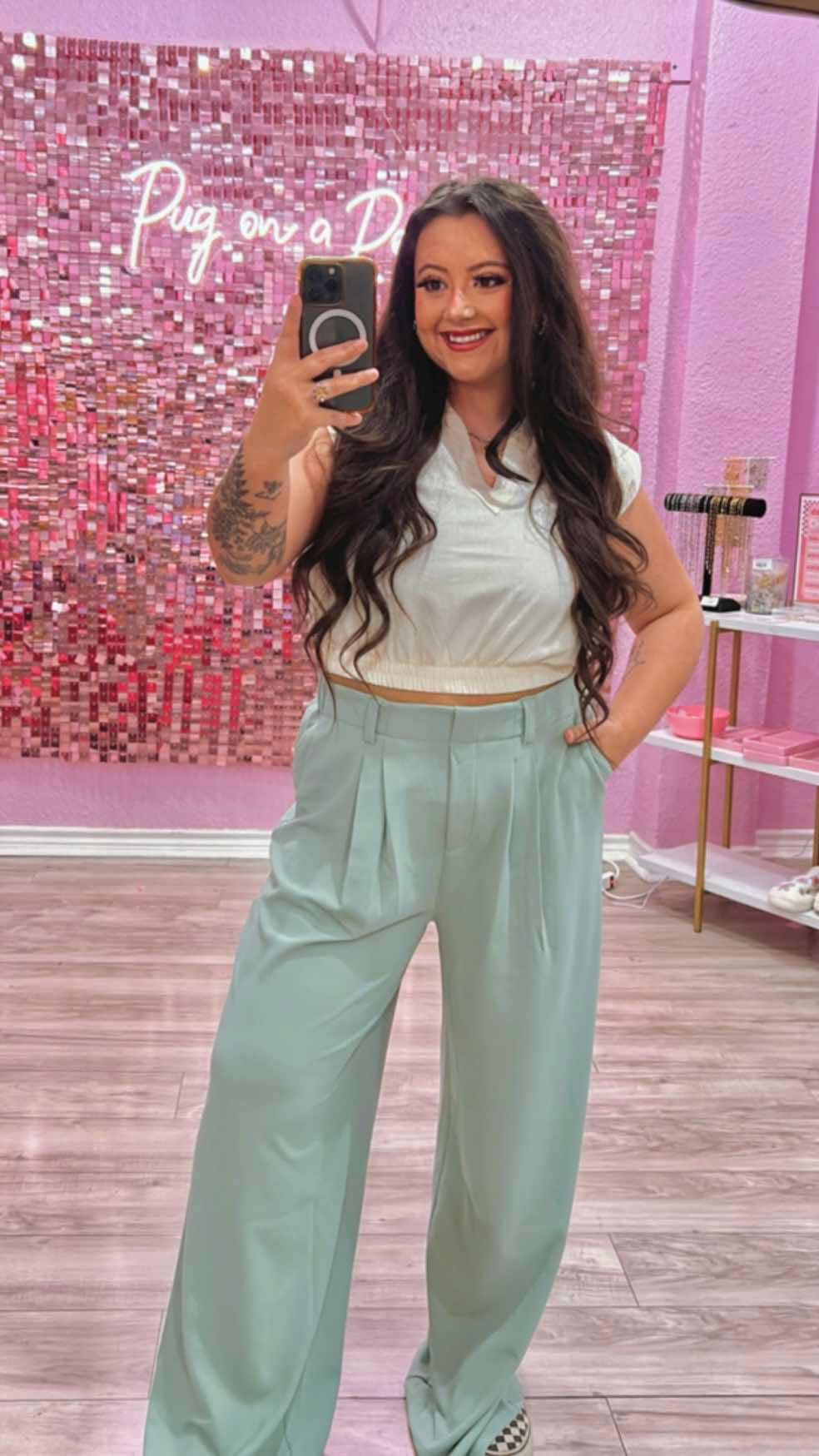 The Claire Collared Crop