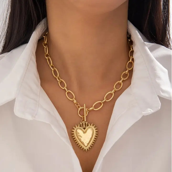 Starburst Heart Necklace