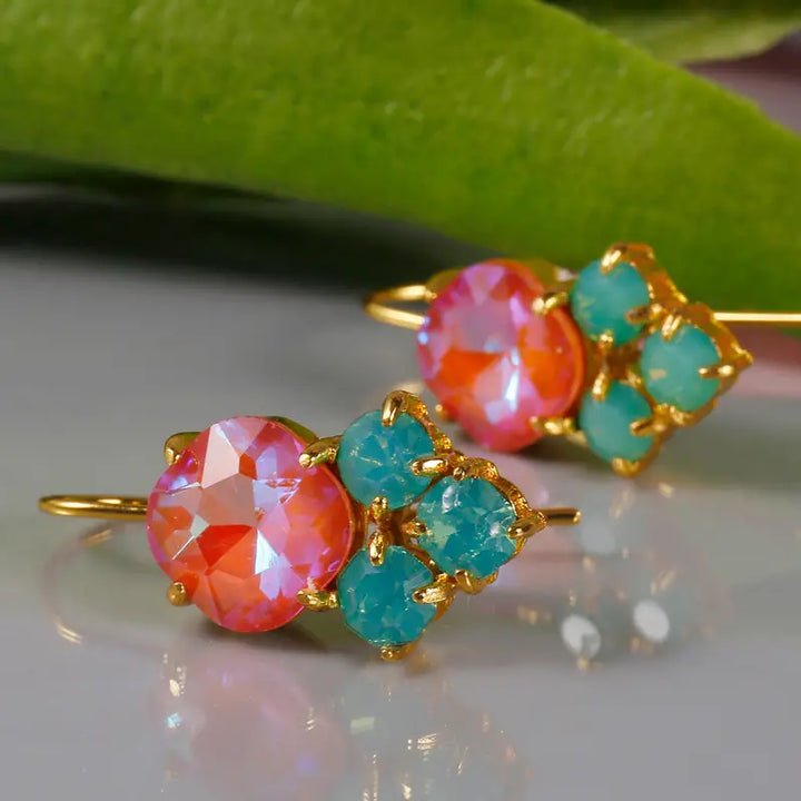 Tequila Sunrise Coral Earrings