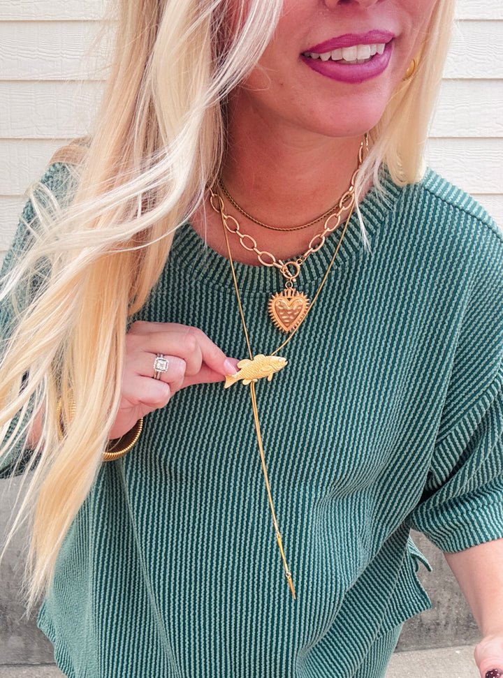 Gold Fish Bolo Tie