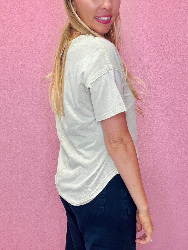 The Skylar Washed Knit Tee