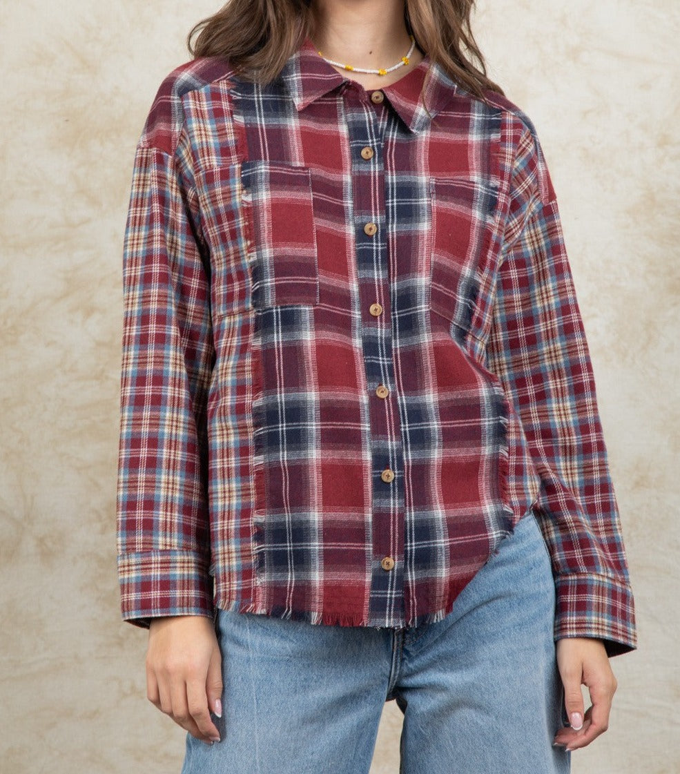 The Chelsea Oversized Flannel Top
