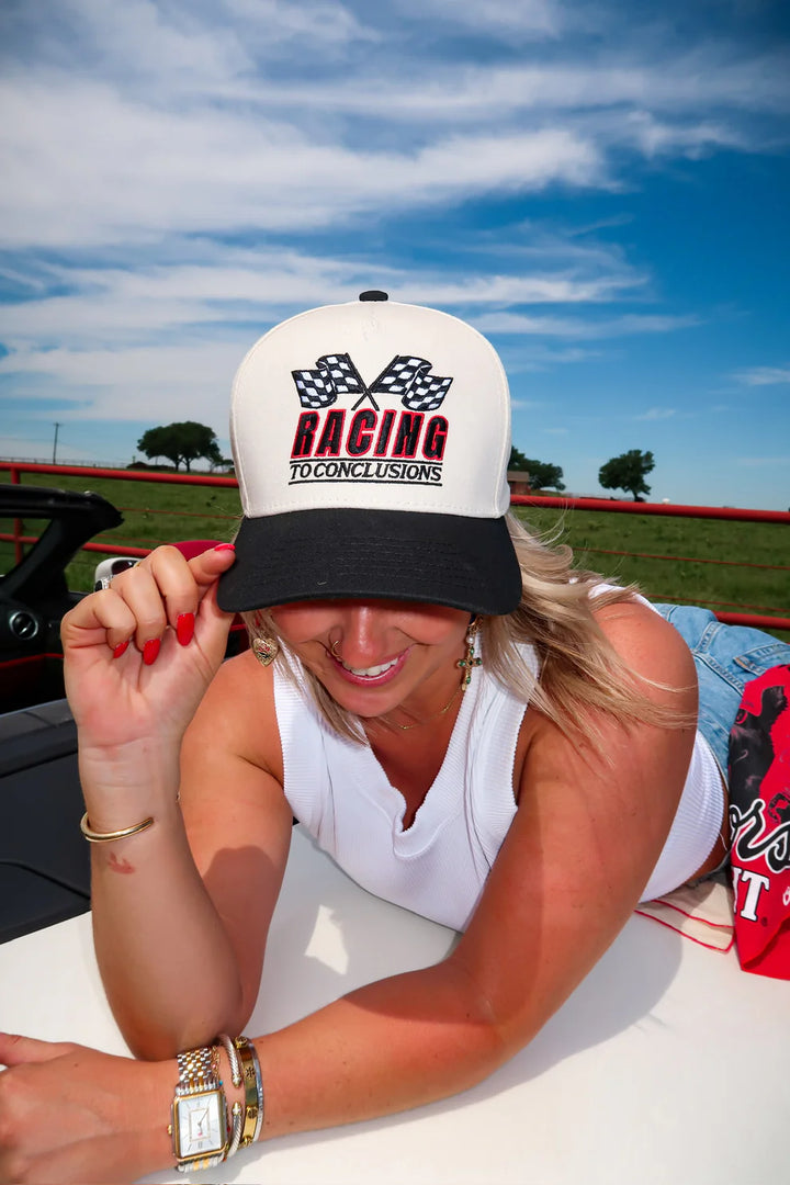 Racing To Conclusions Trucker Hat