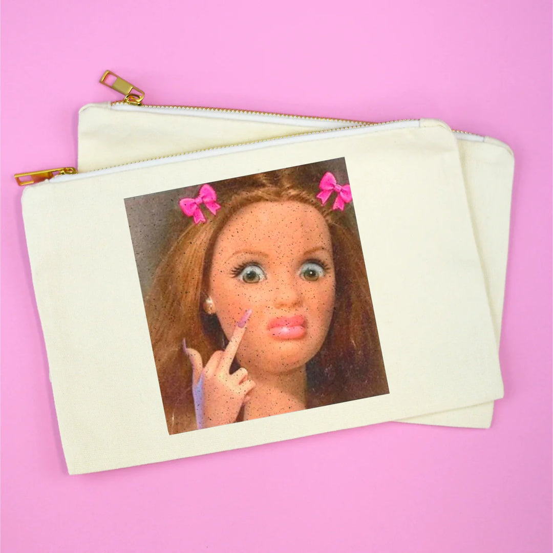Middle Finger Doll Makeup Bag