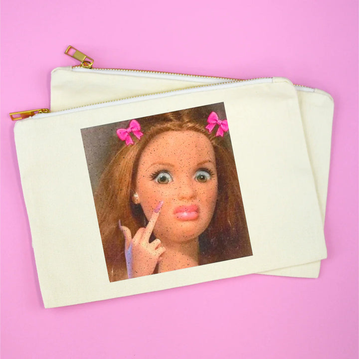 Middle Finger Doll Makeup Bag