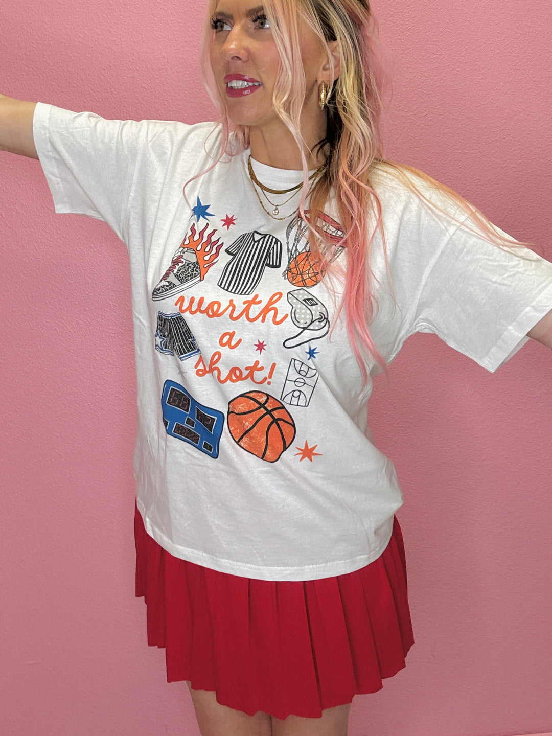 Worth A Shot Basketball Graphic Tee