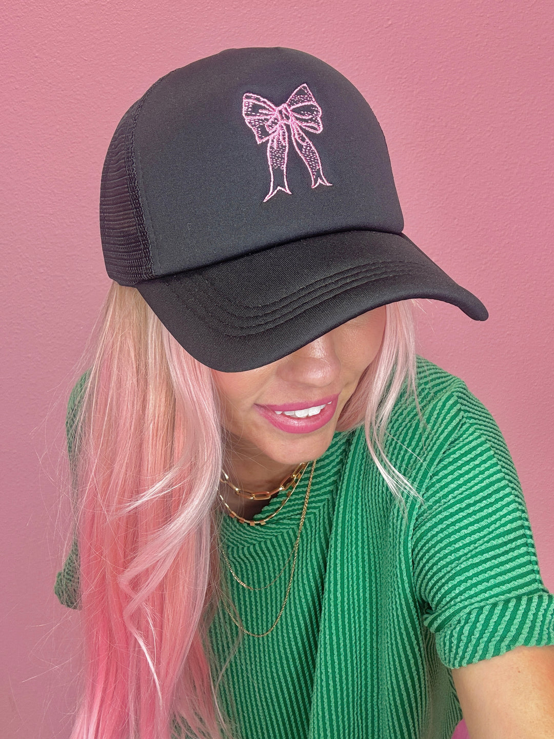 Just A Girl Bow Trucker Hat