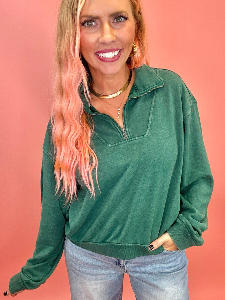 The Weekender Zip Collar Sweater