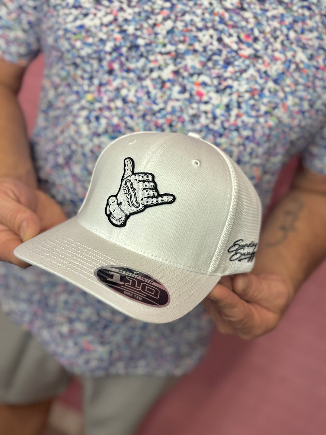 Hang Loose Flexfit Snapback White Hat