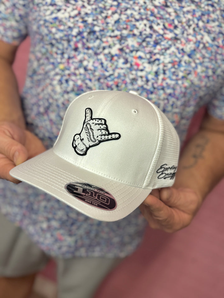 Hang Loose Flexfit Snapback White Hat
