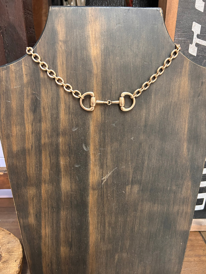 The Saddle Luxe Horsebit Chain Necklace