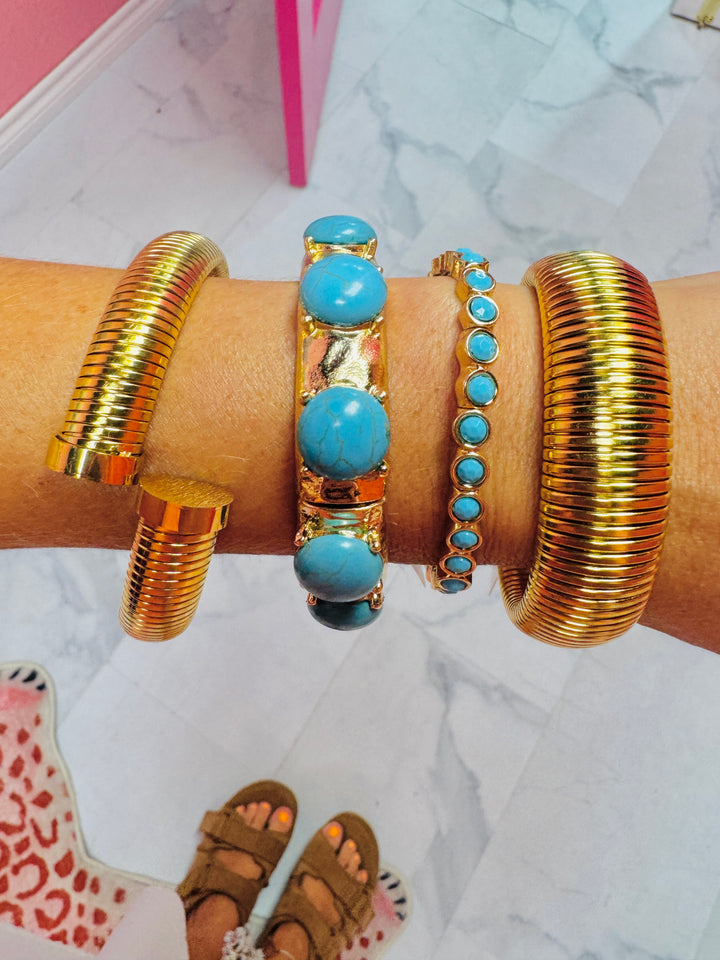 Baia Thick Coil Bangle Bracelet