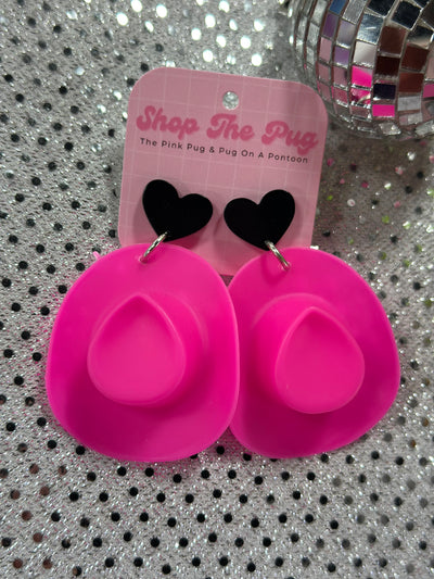 Yeehaw Cowboy Hat Earrings