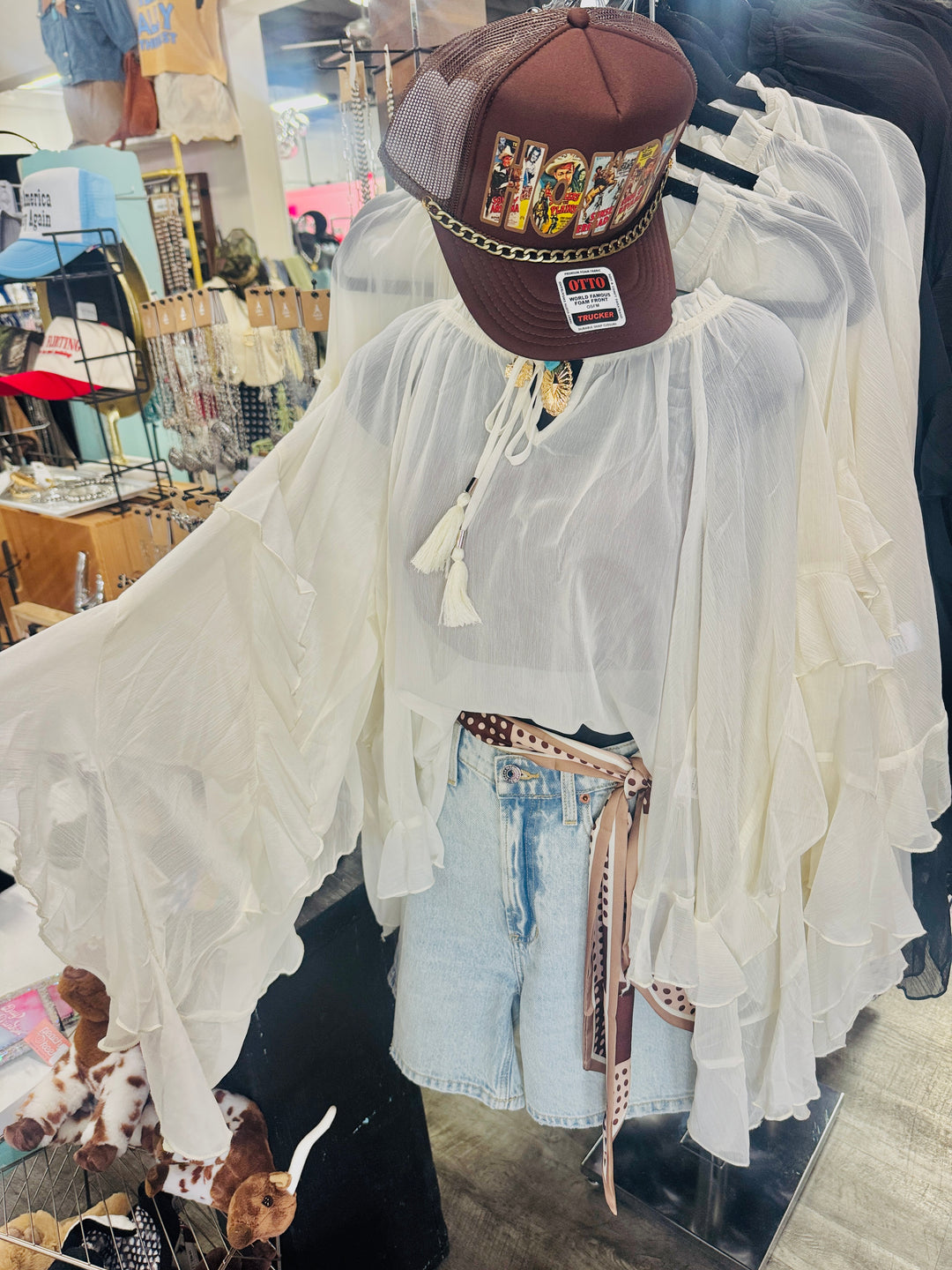 Twirl & Whirl Ruffle Blouse