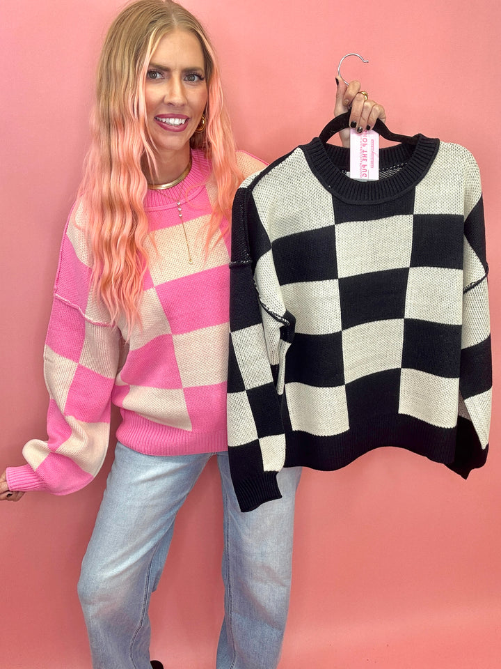 Checkmate Cozy Sweater