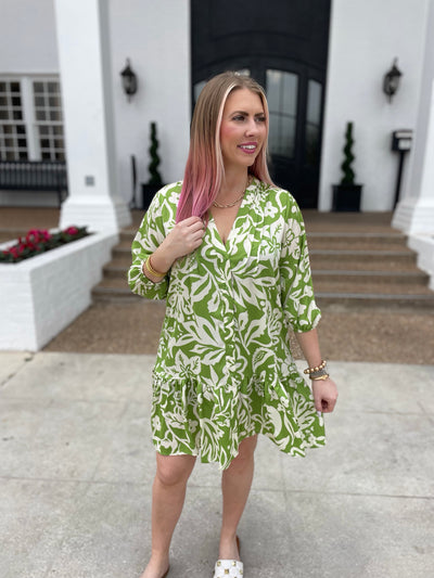 The Paisley and Floral Print Mini Dress