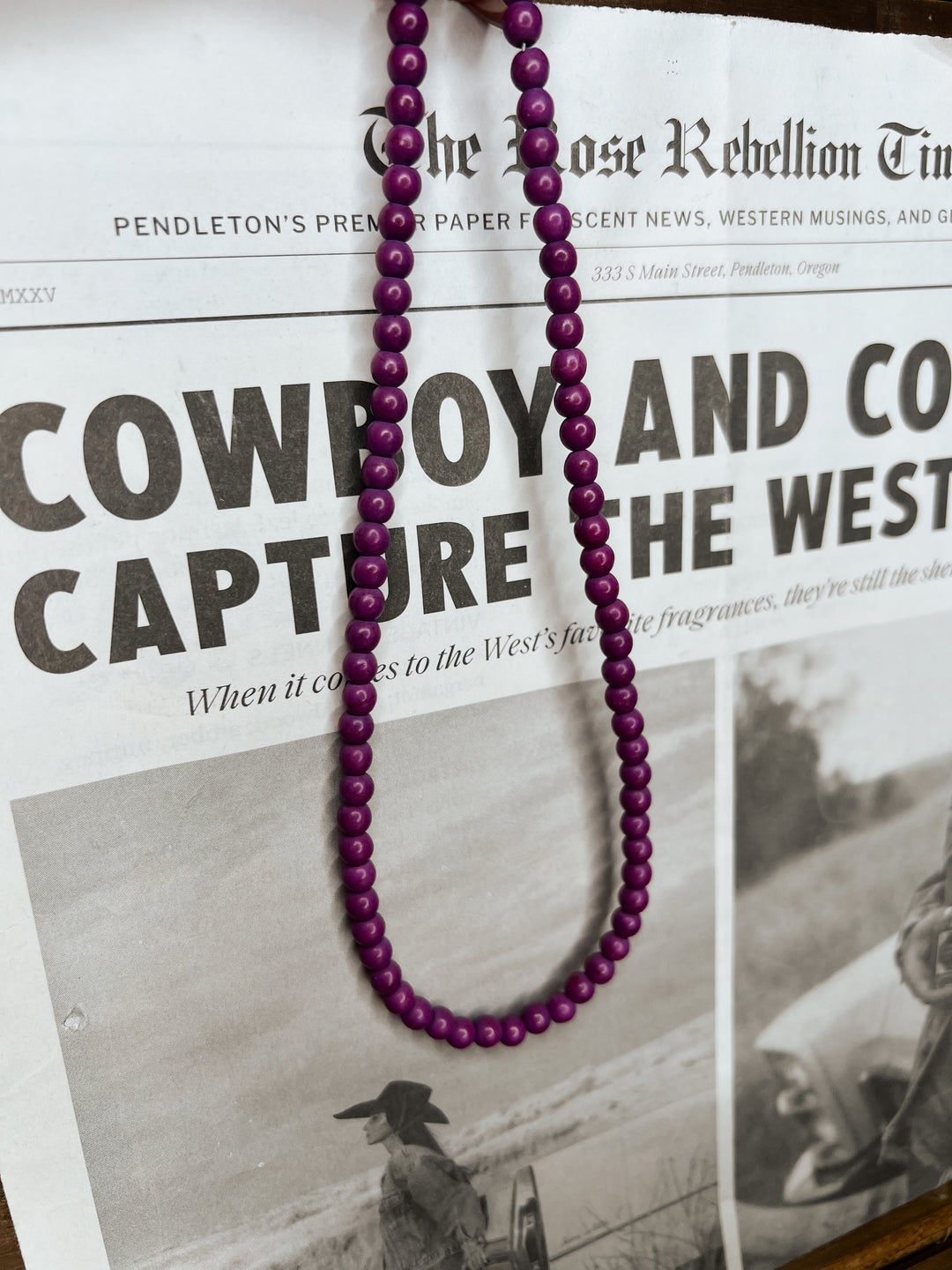 Charlie Purple Beaded Choker