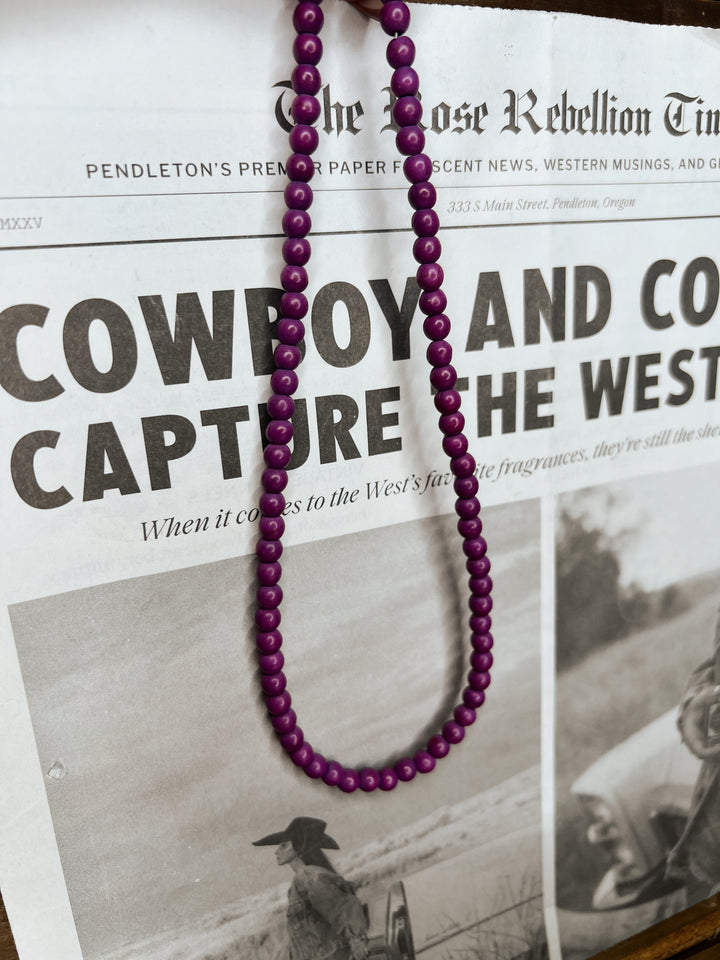 Charlie Purple Beaded Choker