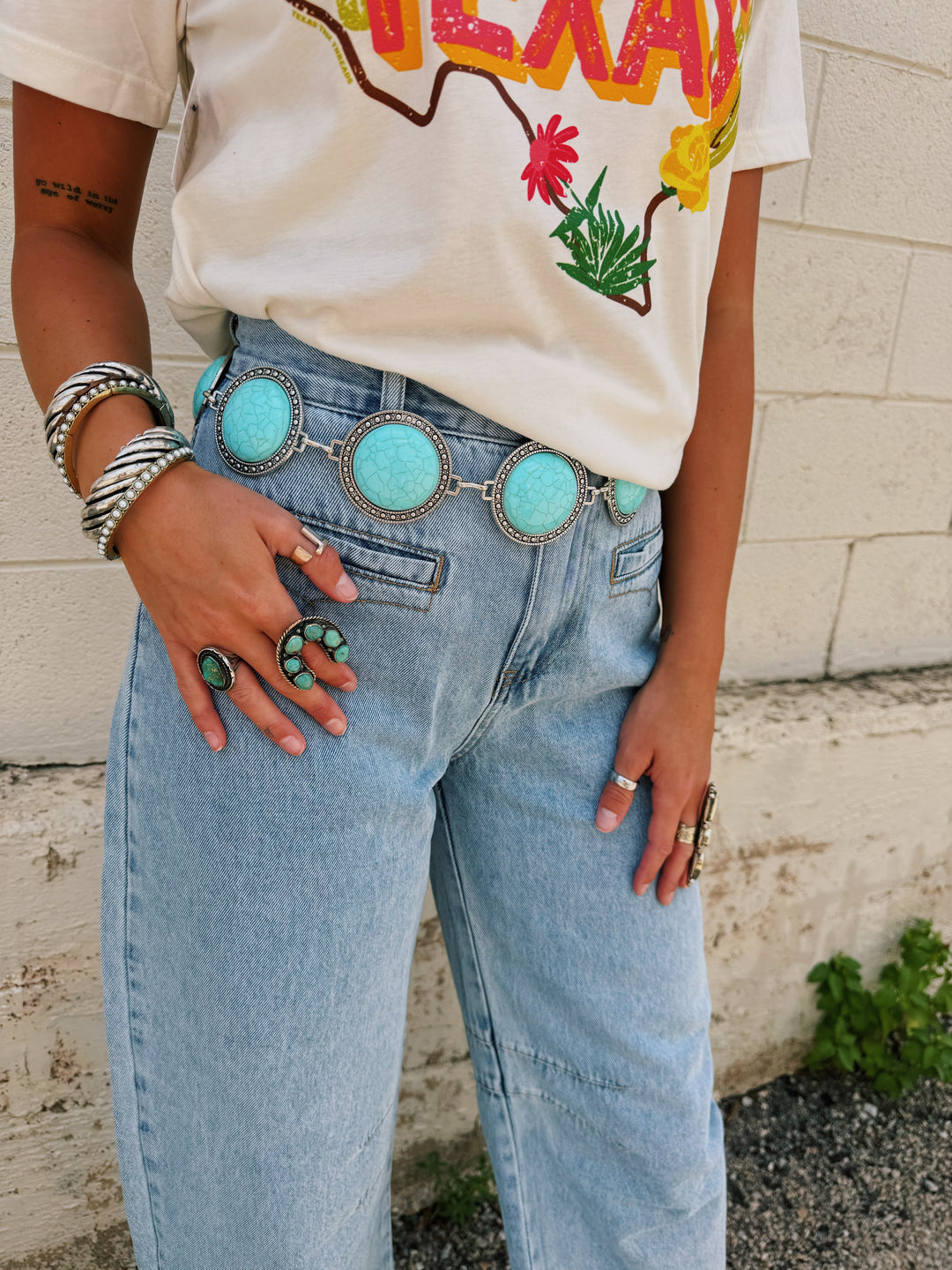 Saddle & Stitch Barrel Jeans