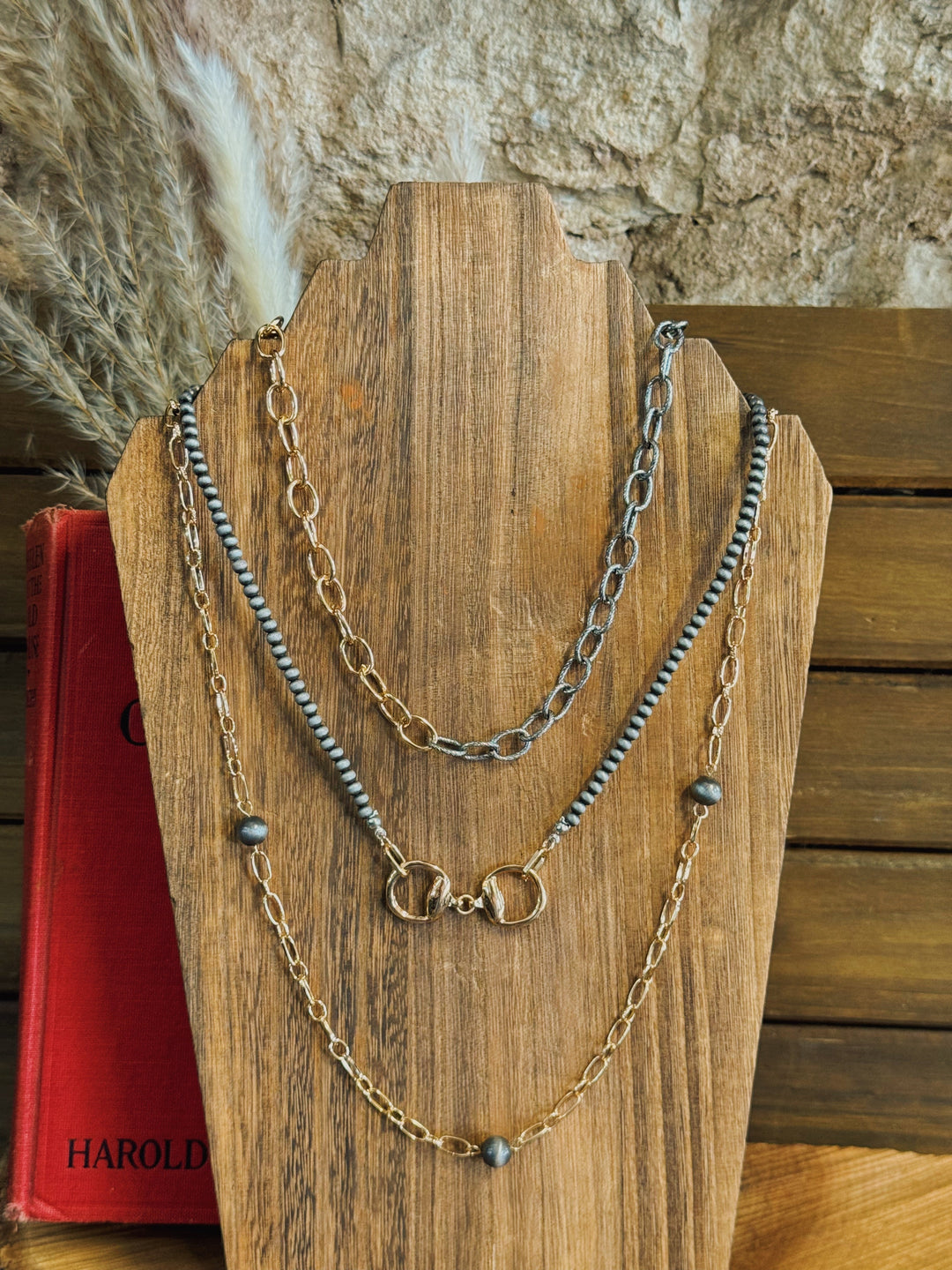 Stacked Lux Horsebit Necklace