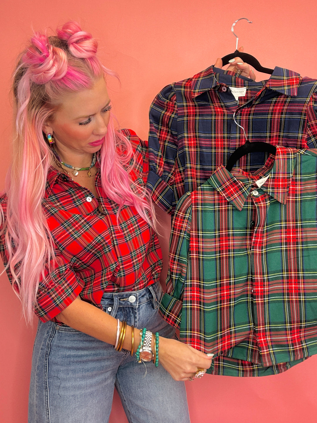 The Torrance Plaid Top