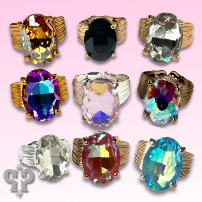 The Mackenzie Oval Rhinestone Ring