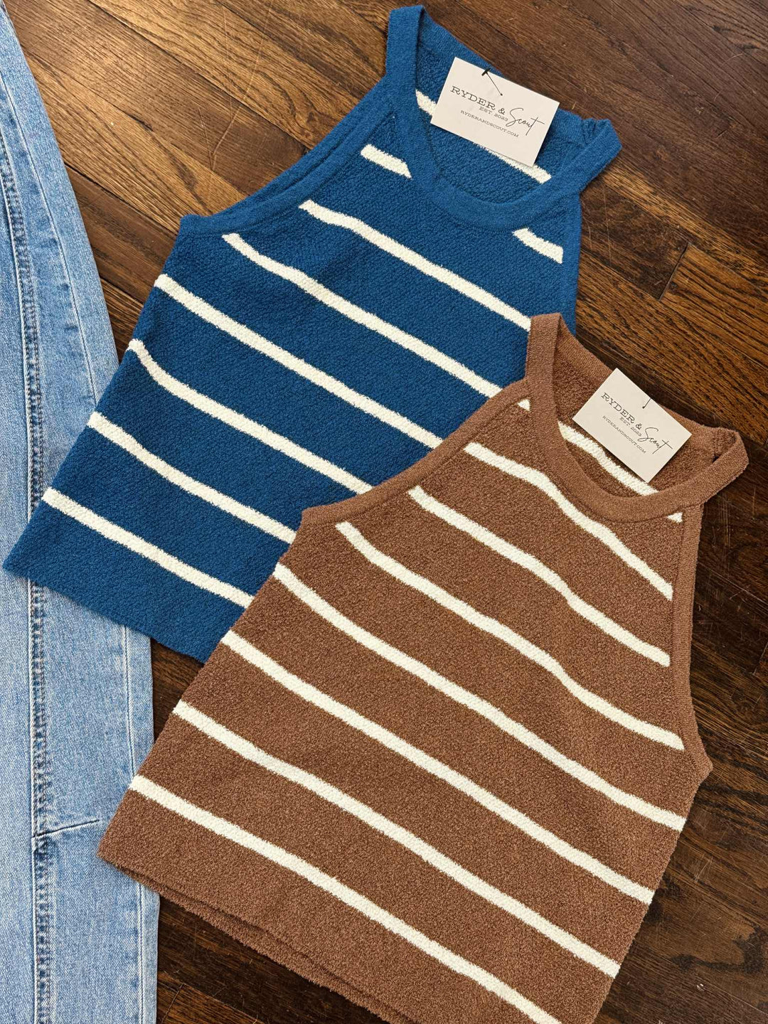 The Coastal Stripes Sweater Tank