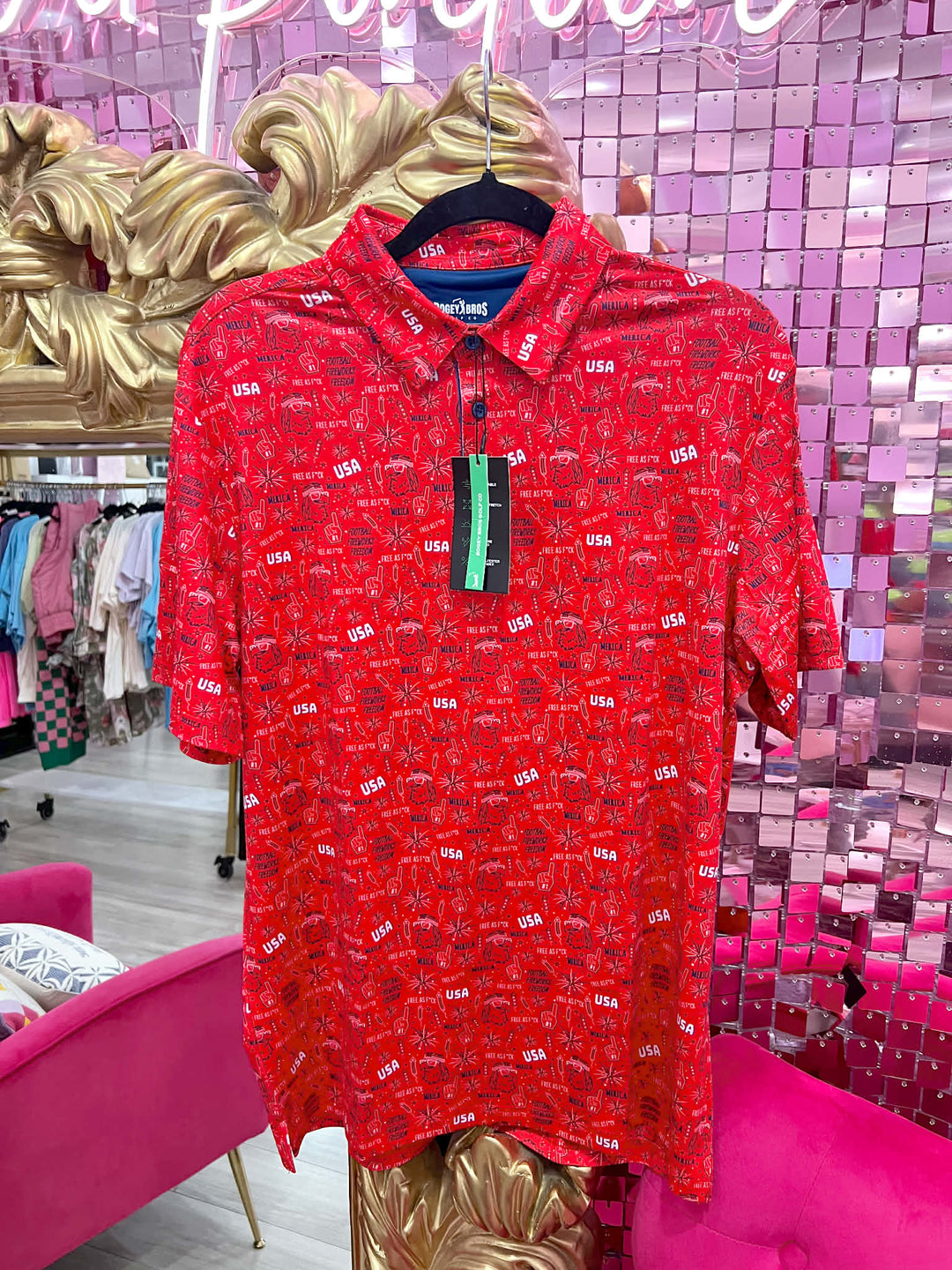 Merica Red Polo