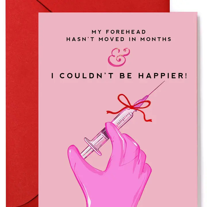 My Forehead Hasn't Moved Thank You Greeting Card