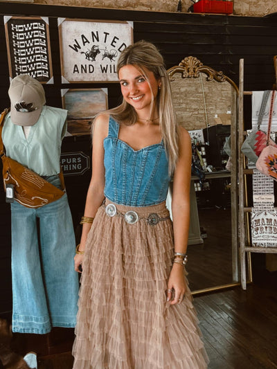The Darcy Denim Corset Top