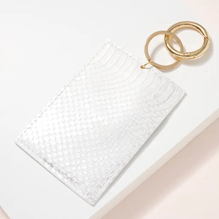 Leather Snakeskin ID Holder - 3 COLORS